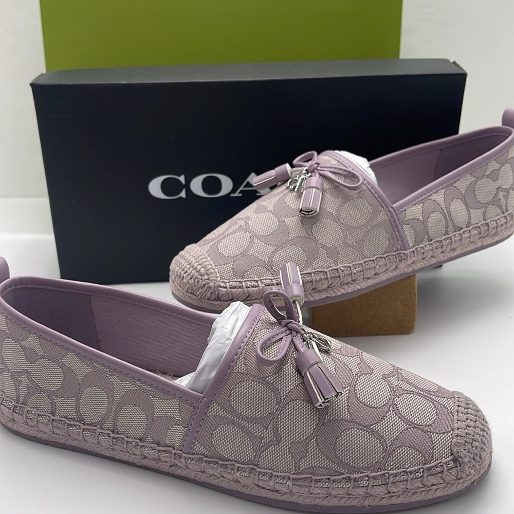 Coach CARSON SIGNATURE JACQ ESPADRILLE
SOFT LILAC SHOES SNEAKERS
G3457 SOT New - Picture 13 of 16